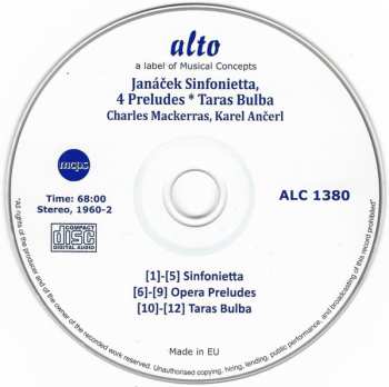 CD The Czech Philharmonic Orchestra: Janáček Sinfonietta, 4 Opera Preludes, Taras Bulba
