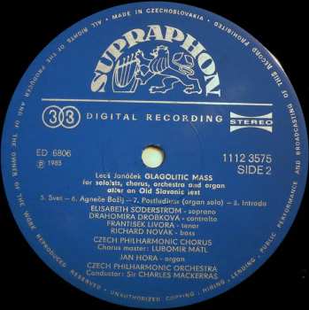 LP The Czech Philharmonic Orchestra: Mša Glagolskaja (Glagolitic Mass)