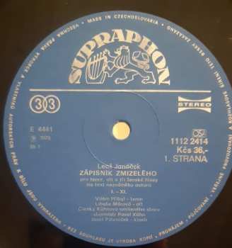 LP Leoš Janáček: Zápisník Zmizelého