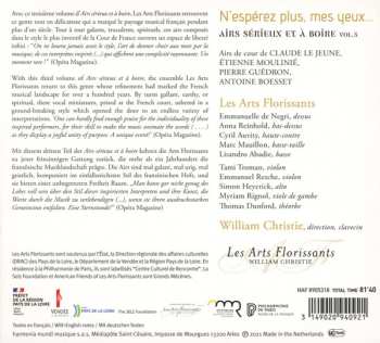 CD William Christie: N'espérez Plus, Mes Yeux ... Airs Sérieux Et à Boire, Vol. 3