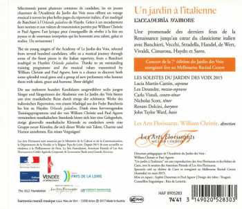 CD William Christie: Un Jardin À L'Italienne (Airs, Cantates & Madrigals)