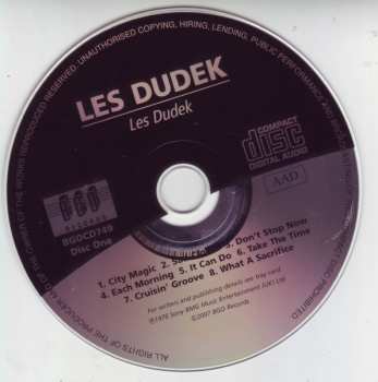 2CD Les Dudek: Les Dudek / Say No More