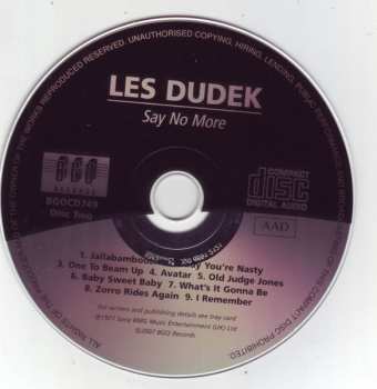 2CD Les Dudek: Les Dudek / Say No More