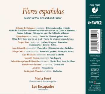 CD Les Escapades: Flores Españolas - Music For Viol Consort And Guitar