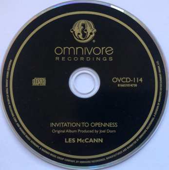 CD Les McCann: Invitation To Openness