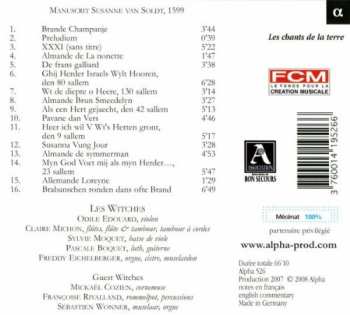 CD Les Witches: Manuscrit Susanne Van Soldt (Danses, Chansons & Psaumes Des Flandres, 1599)