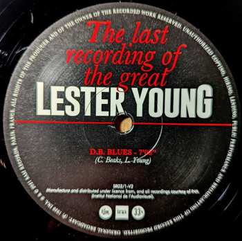 LP/EP Lester Young: Le Dernier Message De Lester Young LTD