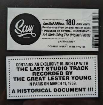LP/EP Lester Young: Le Dernier Message De Lester Young LTD