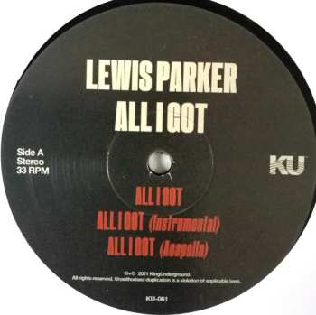 LP Lewis Parker: All I Got LTD