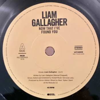 SP Liam Gallagher: Now That I've Found You