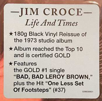 LP Jim Croce: Life And Times
