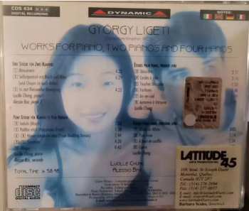 CD György Ligeti: Works For Piano, Two Pianos And Four Hands