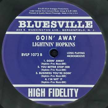 LP Lightnin' Hopkins: Goin' Away
