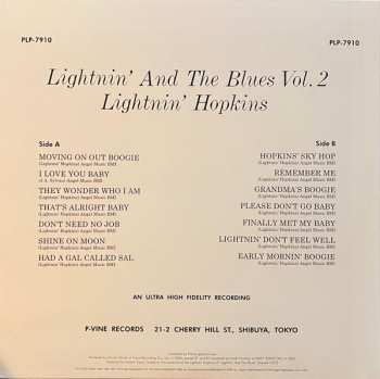 LP Lightnin' Hopkins: Lightnin’ And The Blues Vol. 2