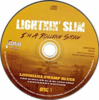 2CD Lightning Slim: I'm A Rolling Stone: Louisiana Swamp Blues