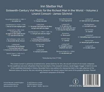 CD James Gilchrist: Inn Stetter Hut (Sixteenth-century Viol Music For The Richest Man In The World Volume II)