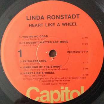 LP Linda Ronstadt: Heart Like A Wheel