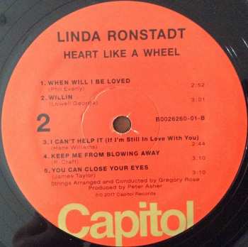 LP Linda Ronstadt: Heart Like A Wheel