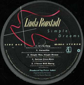 LP Linda Ronstadt: Simple Dreams