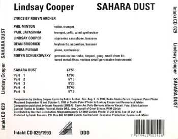 CD Lindsay Cooper: Sahara Dust