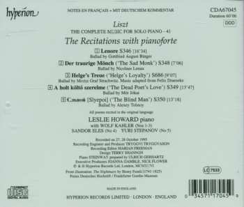 CD Franz Liszt: The Recitations With Piano