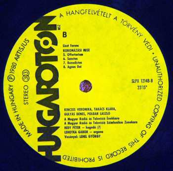 LP Franz Liszt: Hungarian Coronation Mass