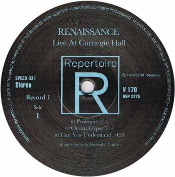 2LP Renaissance: Live At Carnegie Hall