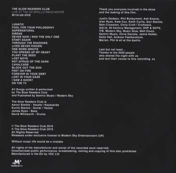 CD The Slow Readers Club: Live At O2 Apollo Manchester 