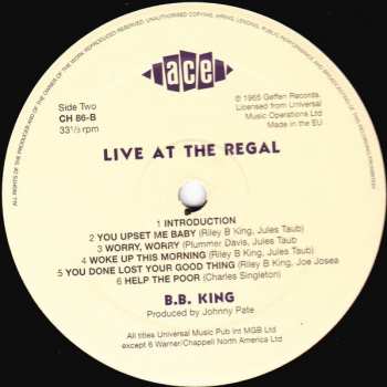LP B.B. King: Live At The Regal