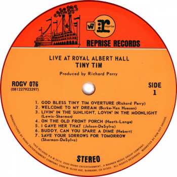 2LP Tiny Tim: Live! At The Royal Albert Hall LTD | CLR