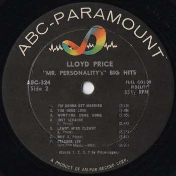 LP Lloyd Price: "Mr Personality's" 15 Hits