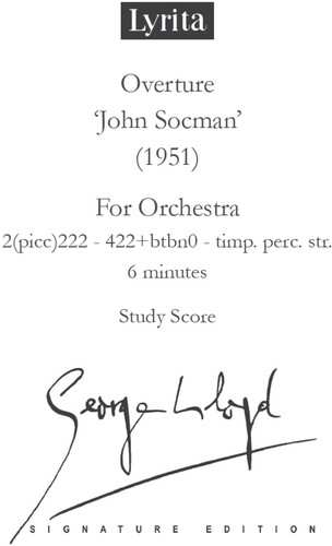 Album Lloyd,george: John Socman Opera, Overture