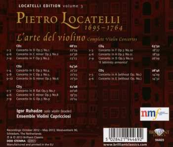 5CD Pietro Antonio Locatelli: Locatelli Edition Volume 3 - Locatelli L'arte Del Violino (Complete Violin Concertos)
