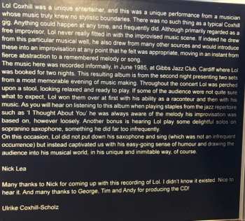 CD Lol Coxhill: Coxhill '85