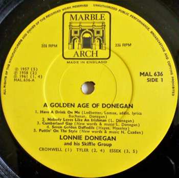 LP Lonnie Donegan: A Golden Age Of Donegan