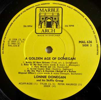 LP Lonnie Donegan: A Golden Age Of Donegan