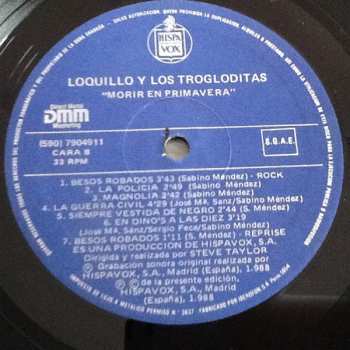 LP Loquillo Y Trogloditas: Morir En Primavera