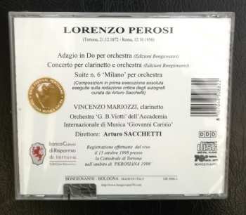 CD Arturo Sacchetti: Adagio In Do / Concerto Per Clarinetto E Orchestra / Suite N. 6 "Milano"