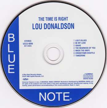 CD Lou Donaldson: The Time Is Right LTD