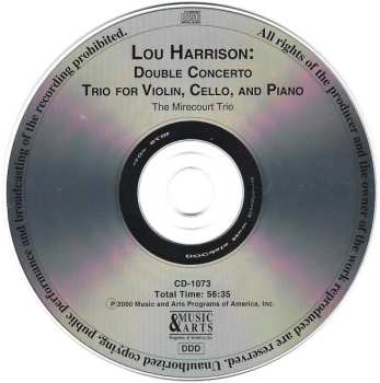 CD Lou Harrison: Double Concerto & Trio