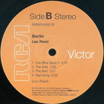 LP Lou Reed: Berlin