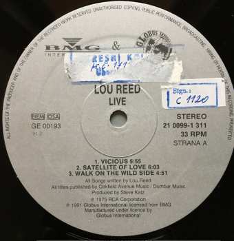 LP Lou Reed: Lou Reed Live