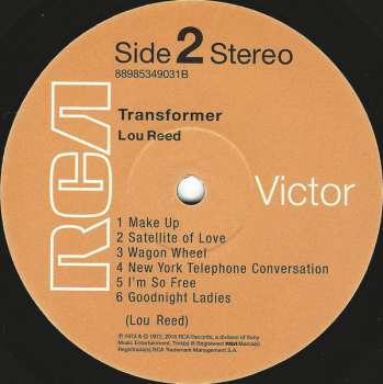 LP Lou Reed: Transformer