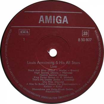 LP Louis Armstrong And His All-Stars: Live