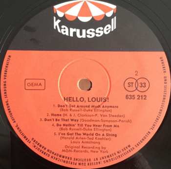 LP Louis Armstrong: Hello, Louis!