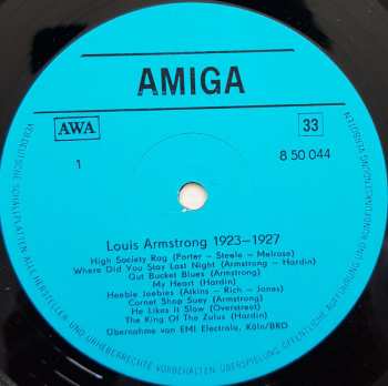 LP Louis Armstrong: Louis Armstrong 1923 - 1927