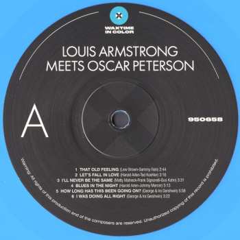 LP Louis Armstrong: Louis Armstrong Meets Oscar Peterson LTD | CLR
