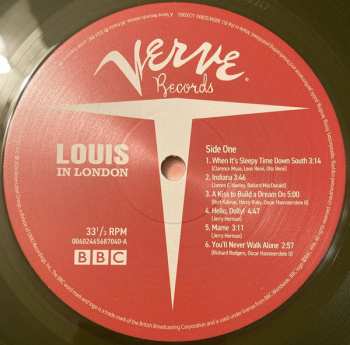 LP Louis Armstrong: Louis In London CLR | LTD