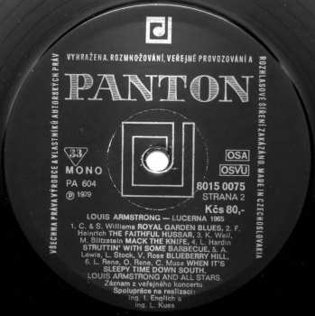 LP Louis Armstrong: Lucerna~1965  Lucerna Hall~Prague 1965  Live