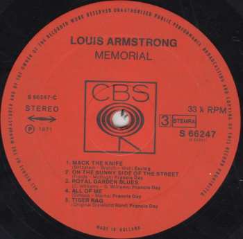 2LP Louis Armstrong: Memorial